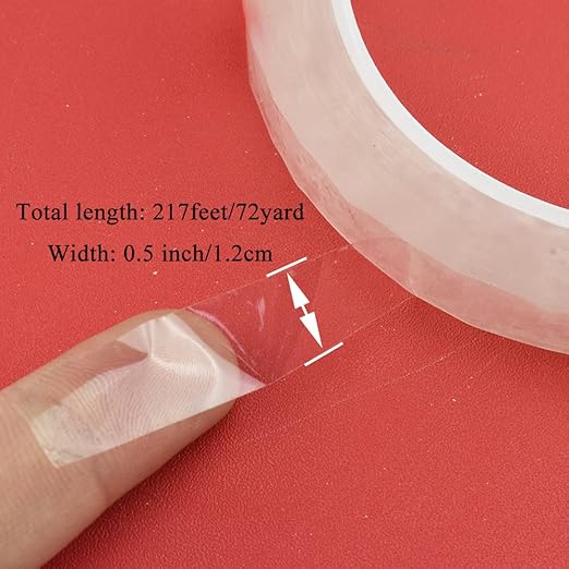HAHIYO Clear 0.5Inch Wide 1Rolls Floral Tape Waterproof Florist Tape Flower - Image 2