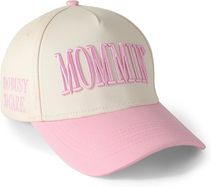 Mommin Trucker Hat, Mothers Day Gifts for Mom Wife, Vintage Two Tone Ponytail Baseball Cap, Adjustable Embroidered Hat