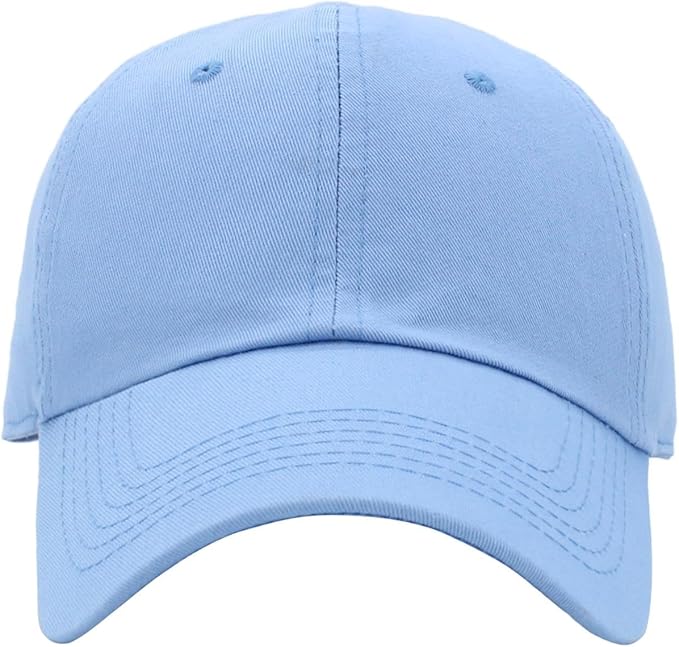 KBETHOS Classic Unisex Cotton Adjustable Low Crown Baseball Cap – Plain Dad Hat