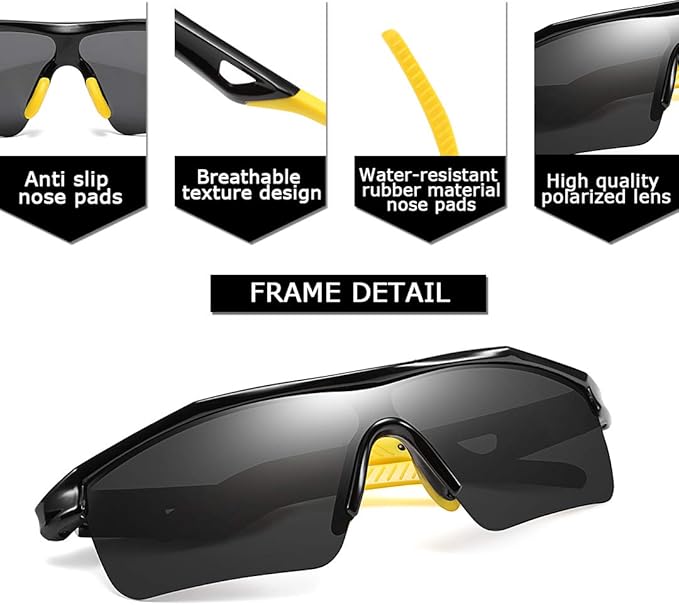 FEISEDY Kids Teens Baseball Polarized Sunglasses Sports TR90 Frame Boys Girls Cycling B2454
