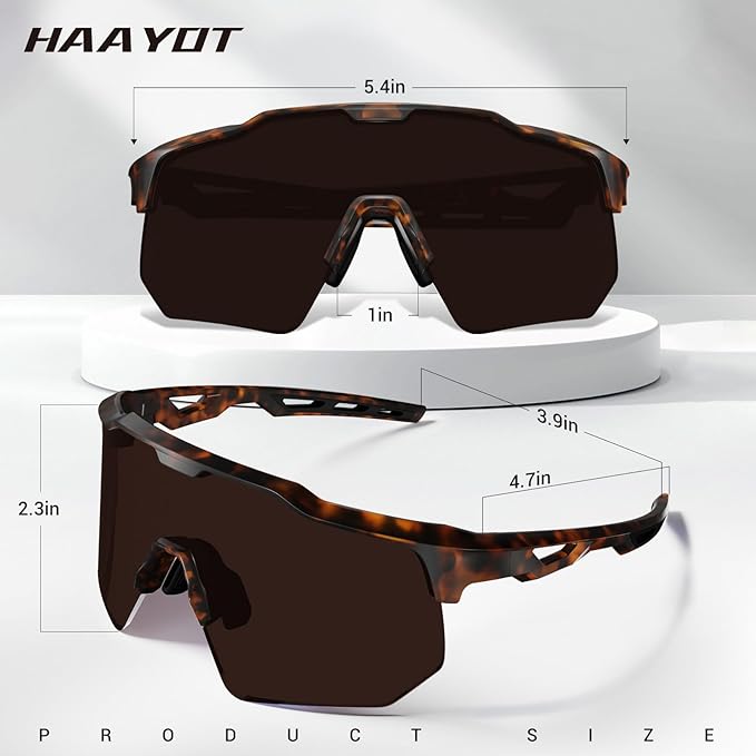 HAAYOT Polarized Sports Sunglasses for Men Women Youth Baseball Cycling Running Softball Biking Glasses 5 Lenses