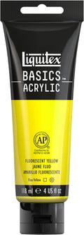 Liquitex BASICS Acrylic Paint, 118ml Tube, Fluorescent Yellow by Liquitex