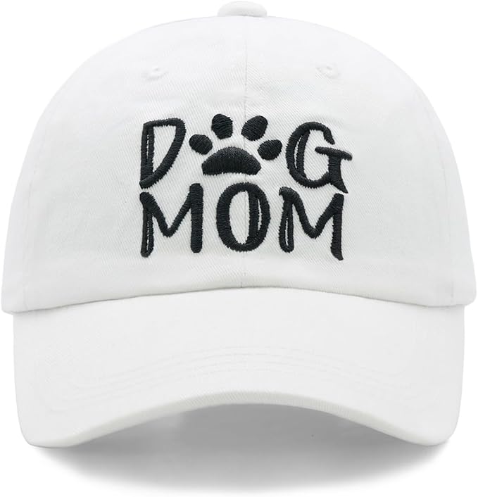 Waldeal Women's Embroidered Dog Mom Hat Adjustable Denim Baseball Cap