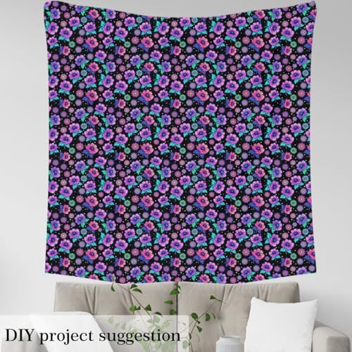 jejeloiu Flowers Upholstery Fabric Soft 5 Yards