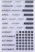 Calendar Month Week Date December Monday Holiday Sunday Clear Stamps by DDOUJOY