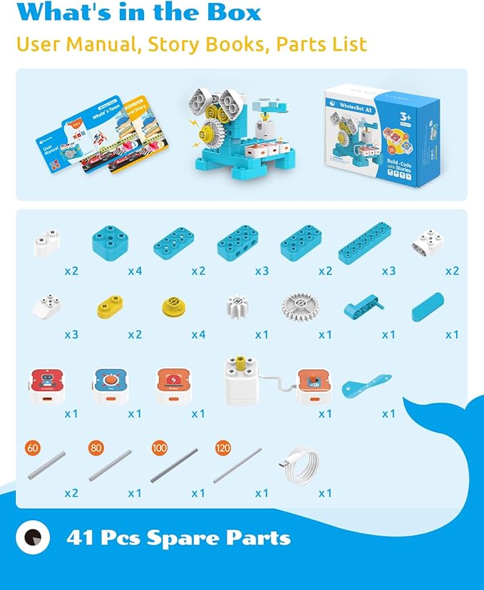 WhalesBot A1 Coding Toy for Kids, Building Block Robot, Fun STEM Toy - Image 8