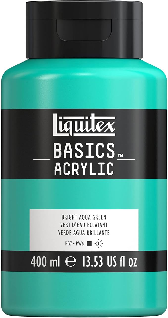 Liquitex BASICS Acrylic Paint, 400ml Bottle, Bright Aqua Green by Liquitex