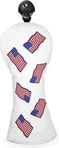 Golf Club Head Covers for Men Women, PU Leather Golf Headcover for Driver Fairway Wood and Hybrid, Funny Golf Accessories