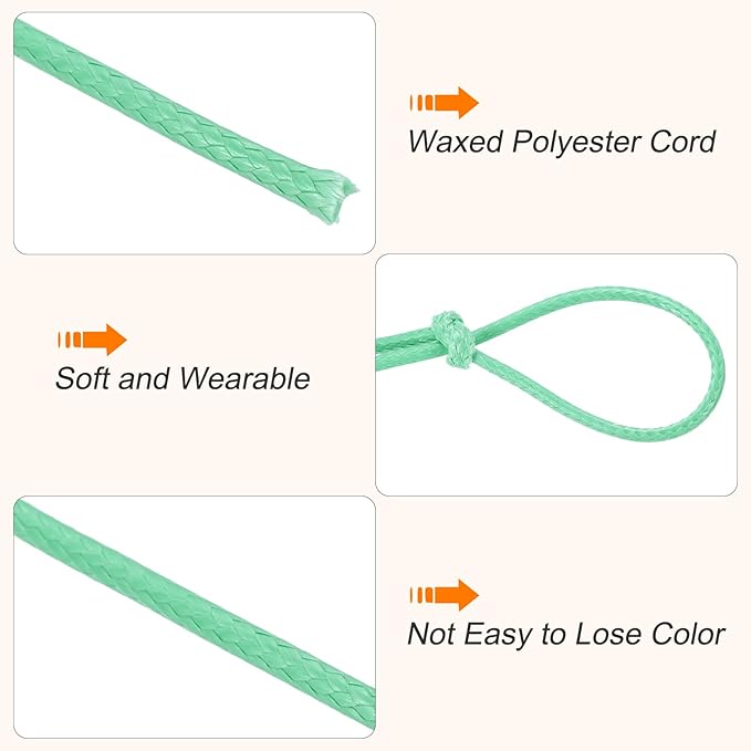 MECCANIXITY Waxed Cord 1mm Waxed Thread 87 Yard Wax String Leather Cord - Image 3
