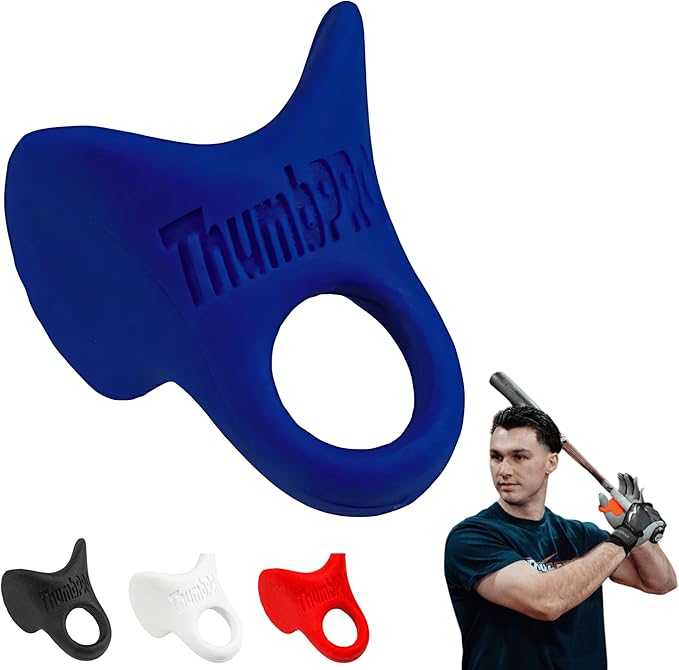 ThumbPRO Baseball Thumb Guard - Batting Aid & Grip Enhancer - Reduces Sting, Improves Swing - for Baseball & Softball - All Levels, Left/Right Hand - 3 Sizes