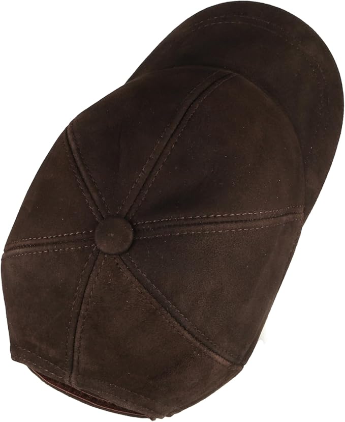 Suede Leather Baseball Cap – Unstructured 6 Panel Adjustable Strapback Hat for Men & Women
