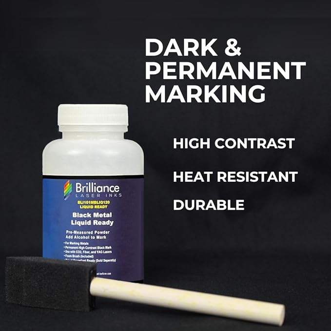Liquid Ready Laser Marking Powder-Brilliance Laser Inks -BLI101MBLIQ120- Black - Image 3