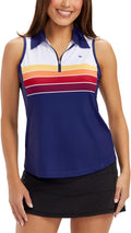 Tipsy Elves Quick Dry Women's Golf Shirt Sleeveless 1/4 Zip Tennis Shirts for Women Tank Top Polo Pickleball Outfits