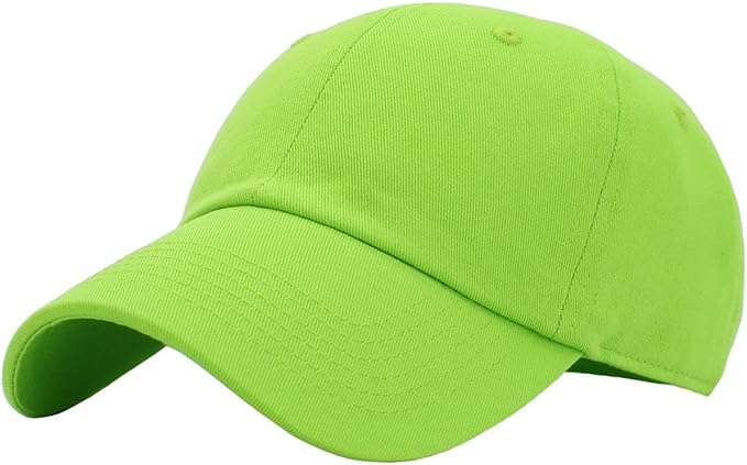 KBETHOS Classic Unisex Cotton Adjustable Low Crown Baseball Cap – Plain Dad Hat