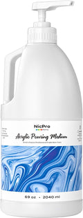 Nicpro Pouring Medium for Acrylic Paint 69oz / 2040ml, Acrylic Paint Thinner by Nicpro