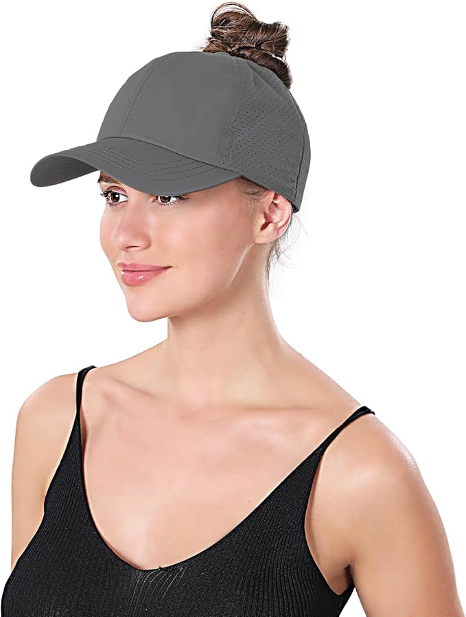 ZTL Women's High Ponytail Baseball Cap Performance Running Hat Quick Dry Mesh Sports Cap Unstructured Dad Trucker Hats