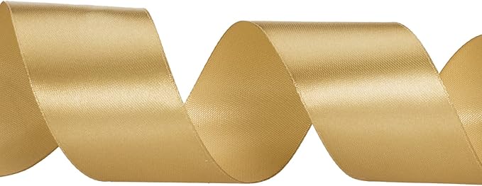 1 1/2 Inch Champaign Gold Solid Satin Ribbon, 50 Yards Craft Fabric Ribbon - Image 3