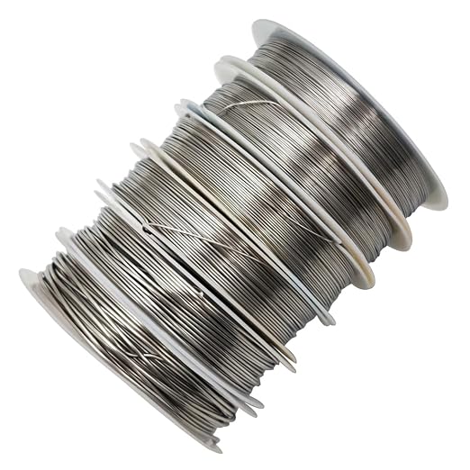 INSPIRELLE 6 Packs 304 Stainless Steel Craft Wire Mixed Sizes Bendable Metal by INSPIRELLE