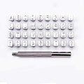 26 PCS Capital Leathercraft Metal Letter Stamps Punch Set, 1/4” Steel Printing by LGEGE