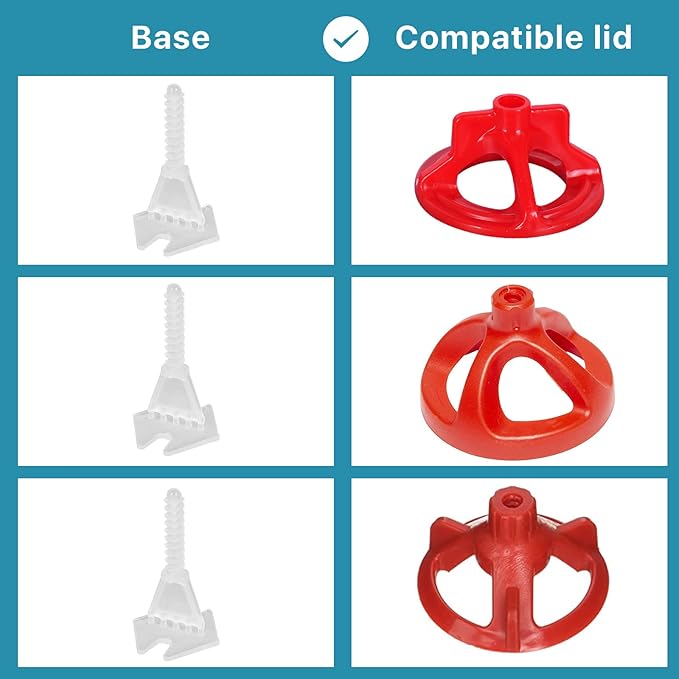 Professional Tile Leveling System Kit，Anti-Loosening Spacers/Wall, Bathroom - Image 4