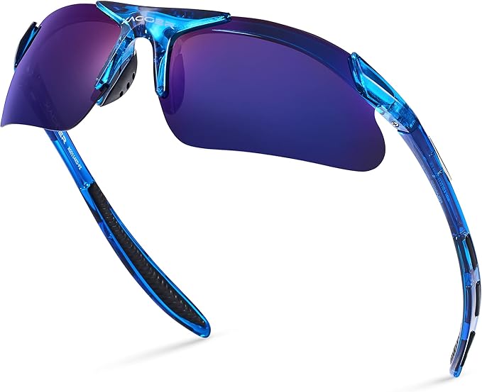 Xagger Kids Youth Polarized Sports Sunglasses for Boys Girls Baseball Softball Glasses TR90 Frame