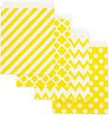 KEYYOOMY 100 Pcs Yellow Candy Buffet Bags Small Cookie Bags Polka Dot Paper by KEYYOOMY