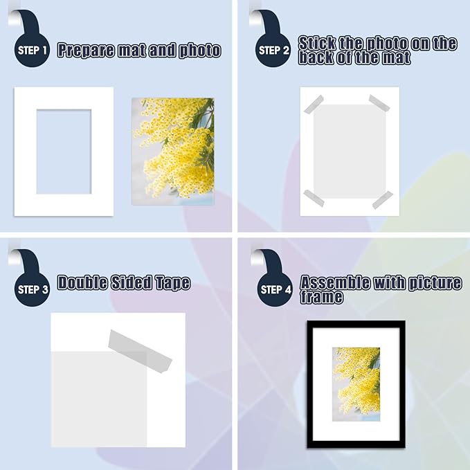 Mat Board Center, 10x13 for 6x9 White Photo Picture Mats - Image 6