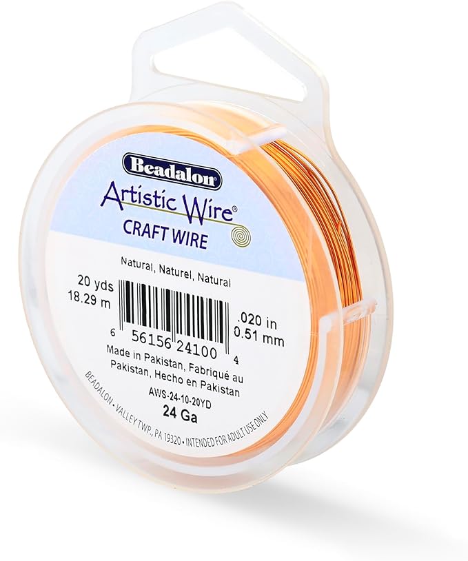 Artistic Wire, 24 Gauge Tarnish Resistant Colored Copper Craft Wire, 20 yd by Unknown