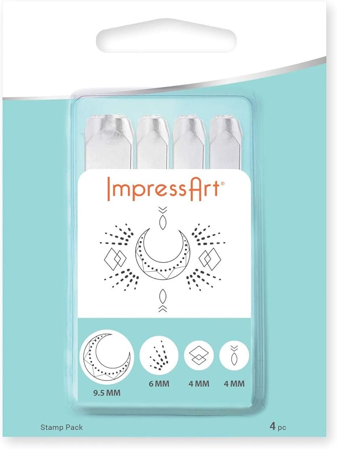 ImpressArt - Signature Geometric Mandala Metal Stamp Pack, Steel Punches - Image 2