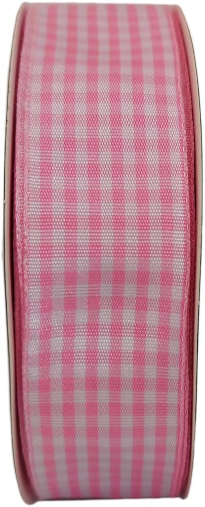 Pink and White Gingham Ribbon - Image 4