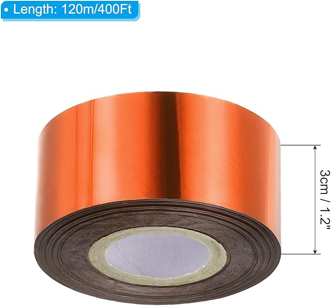 PATIKIL 1.2"x400Ft Hot Stamping Foil Paper, Heat Transfer Hot Stamping Paper - Image 2