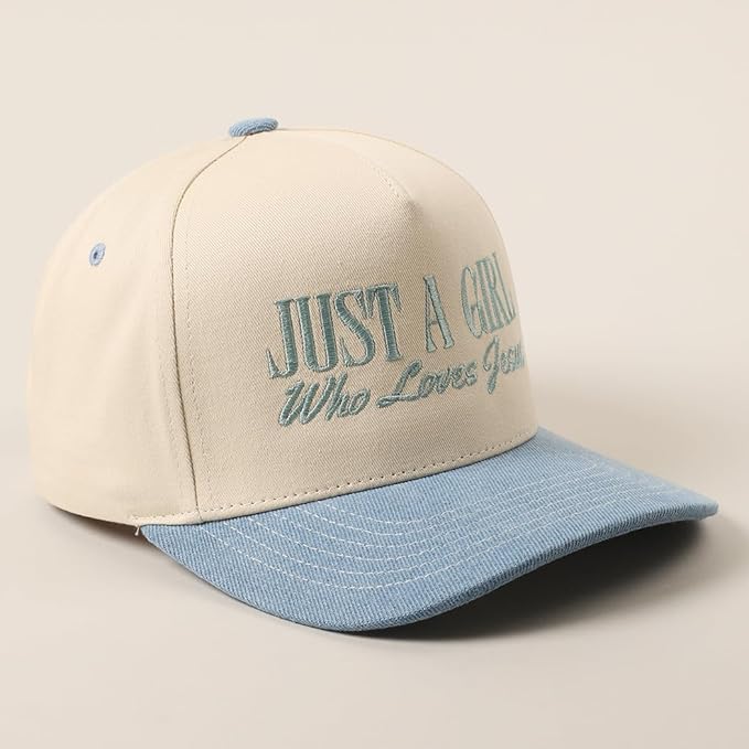 MIRMARU Two-Tone Vintage Canvas Trucker Hats for Men & Women, Adjustable Size Baseball Caps with Trendy Embroidered Design