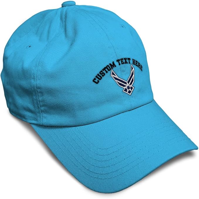 Speedy Pros Soft Baseball Hat Embroidered Dad Hat Air Force Emblem Embroidery Men & Ladies Baseball Cap Cotton