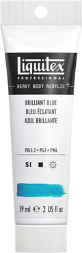 Liquitex Professional Heavy Body Acrylic Paint, 2-oz Tube, Brilliant Blue by Liquitex
