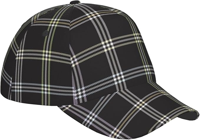 Vintage Cute Plaid Baseball Cap for Men Women,Adjustable Dad Hat Baseball Hat Summer Snapback Cap Outdoor