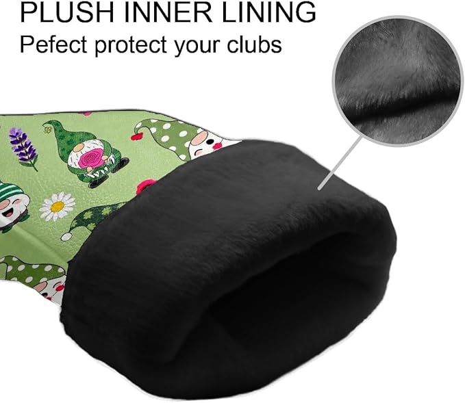 Golf Headcovers Fits Driver Hybrid Fairway 3/5 Wood, Waterproof PU Leather Golf Club Protector, Ideal Sports Accessories & Golfer Gift Colorful Geometry