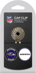 Team Golf NFL Golf Cap Clip with 2 Removable Double-Sided Enamel Magnetic Ball Markers, Attaches Easily to Hats