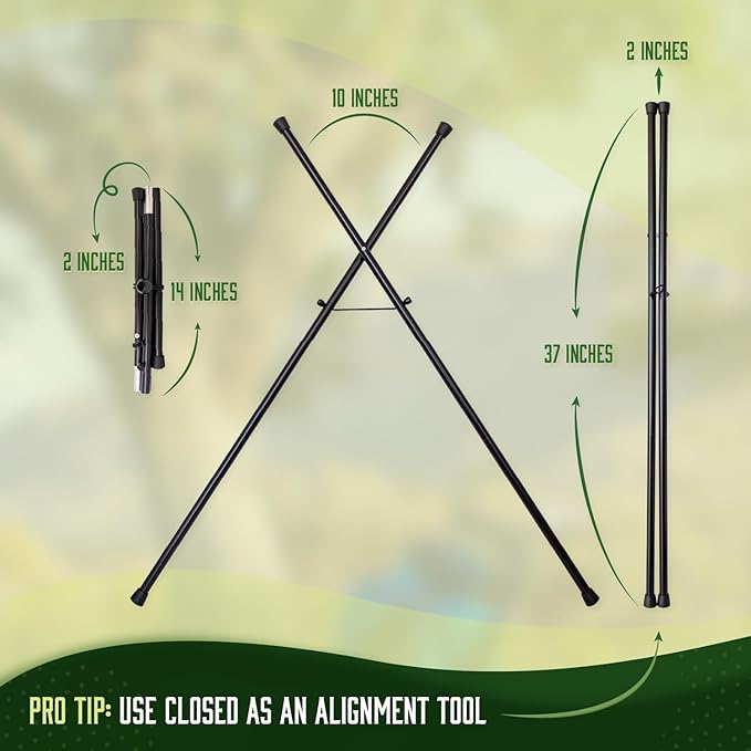 Golf Bag Stand Attachment Foldable Legs Only | Portable Attachable Stand | Legs Only | Golf Gifts for Mens Golfer Accessories | Preventing Cart Bag Falls & Club Damage