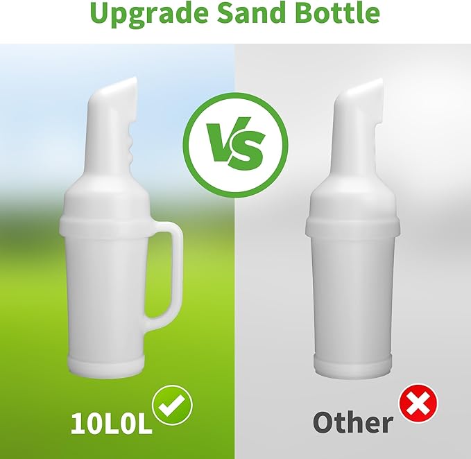 10L0L Universal Golf Cart Sand Bottle with Holder for Yamaha EZGO Club Car, Divots Filler Sand & Seed Bottle
