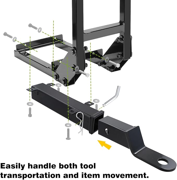 Roykaw Golf Cart Rear Seat Grab Bar & Trailer Hitch with Receiver Assembly Universal Compatible with EZGO Club Car Yamaha, Convenient to Tow and Easy to Instal