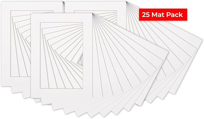 Poster Palooza Pack of 25 Acid Free 8.5x11 Mats Bevel Cut - Image 2