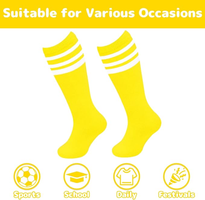 Olreco 1 Pack Toddler Kids Youth Soccer Socks Girls Boys Baseball Socks Youth Knee High Softball Football Accessories Cotton