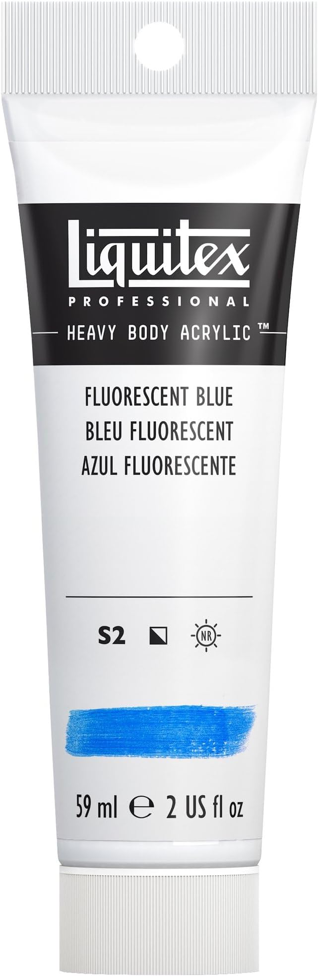 Liquitex Professional Heavy Body Acrylic Paint, 2-oz Tube, Fluorescent Blue by Liquitex