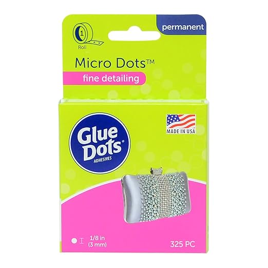 Glue Dots, Micro Dots, Double-Sided, 325 Dots, Diamond Painting Pen Glue by GlueDots