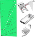 Adjustable Magnetic Seam Guide Ruler, 4-Piece Sewing Machine Accessory Set by RAPUDA