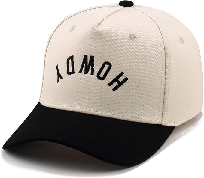 Funny Embroidered Trucker Hat, Vintage Two-Tone Cotton Baseball Cap for Men Women, Adjustable Dad Hat Gift Idea
