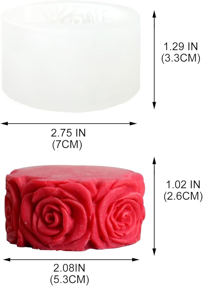 Rose Flower Column Candle Molds Day Cylinder Resin Casting Mold - Image 5