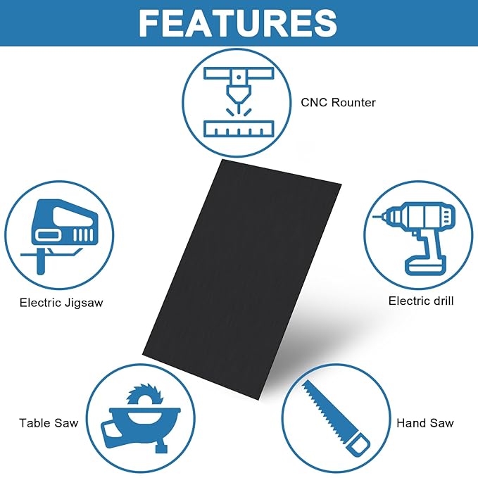 Anodized Aluminum Sheet 8 x 12 x 1/16 Inch Black 5052 Aluminum Alloy Engraving - Image 2