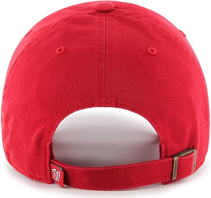 47 Brand MLB Team Color Home Primary Logo Clean Up Adjustable Baseball Cap Hat, Adult One Size Fits All