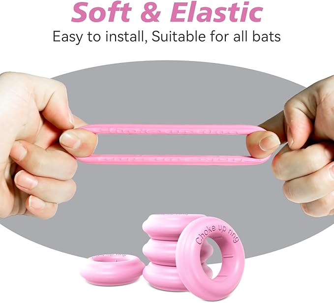 [5 Packs] Baseball Bat Grip Choke Up Rings Bat Ring Bat Choke Up Knob Baseball Softball Teeball Tball Bat Choke Up Ring Bat Knob Baseball Bat Accessories